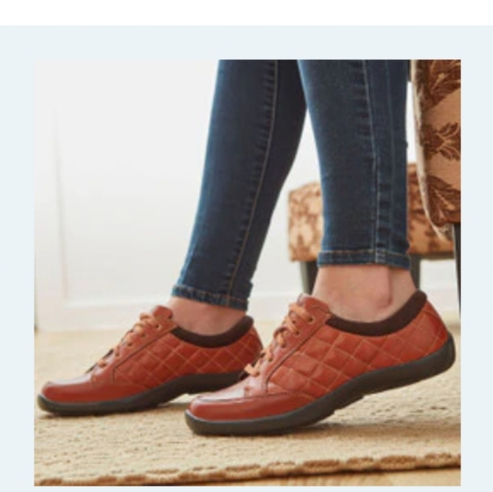 NIB Anodyne Casual Sport Women's Shoes In Saddle Size 8.5 - Picture 11 of 11